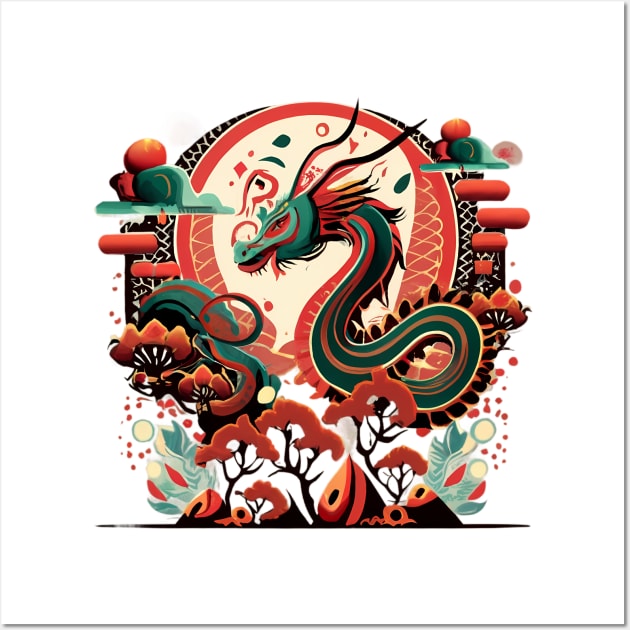 Year of the Dragon Chinese New Year 2024 Wall Art by ComfyTaste